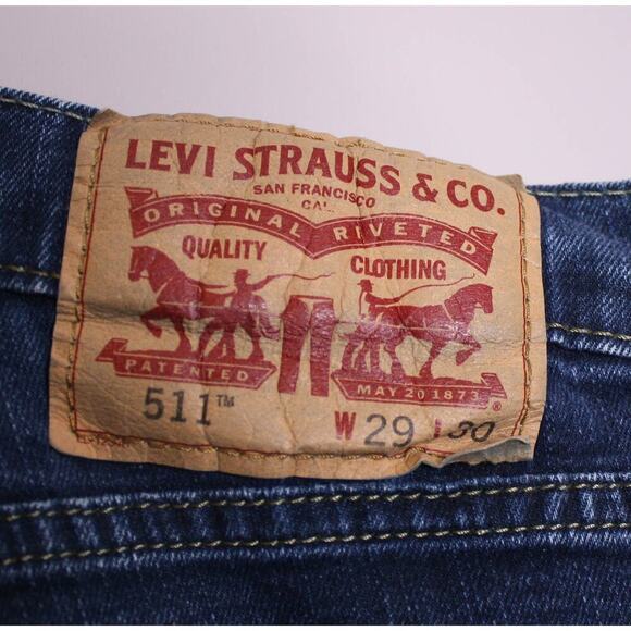 Levi Strauss & Co 511 Slim Fit Jeans Dark Wash W29 L30 - Picture 4 of 4